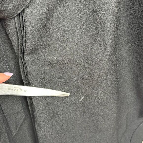 Abercrombie Fitch Dress Womens Small Long Sleeve Belted Snap Button Pocket Black - Picture 7 of 12